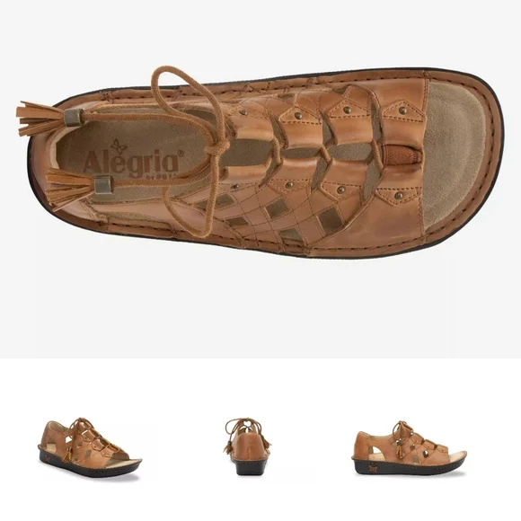 Alegria Valerie Women's Tan Leather Sandals 42 - Picture 9 of 11